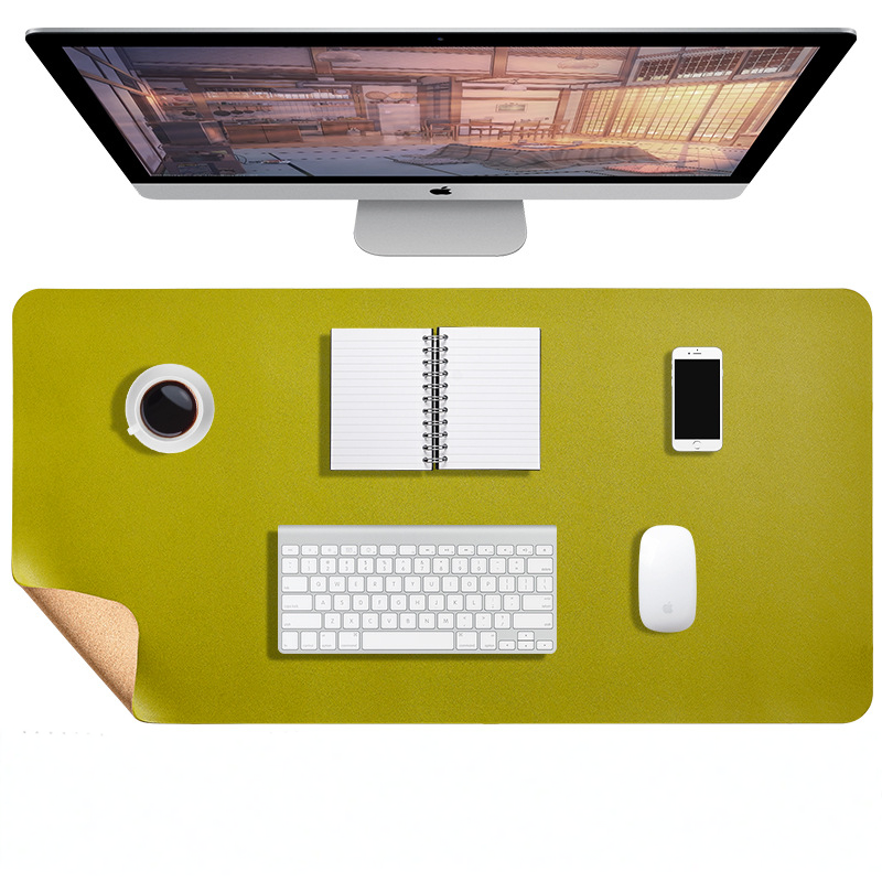 Elegante Bureaumat van Kunstleer — Waterafstotend, Antislip & Krasbestendig — Groot Oppervlak voor Bureau, Muismat & Laptop