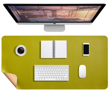 Elegante Bureaumat van Kunstleer — Waterafstotend, Antislip & Krasbestendig — Groot Oppervlak voor Bureau, Muismat & Laptop