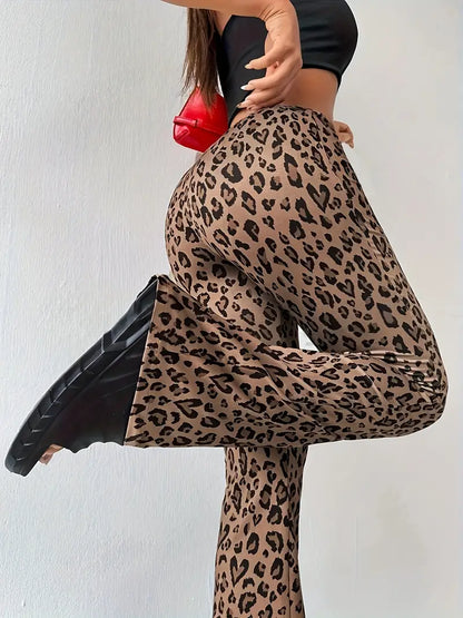 Vrouwelijke Broek Luipaardprint Stof Trendy Mode