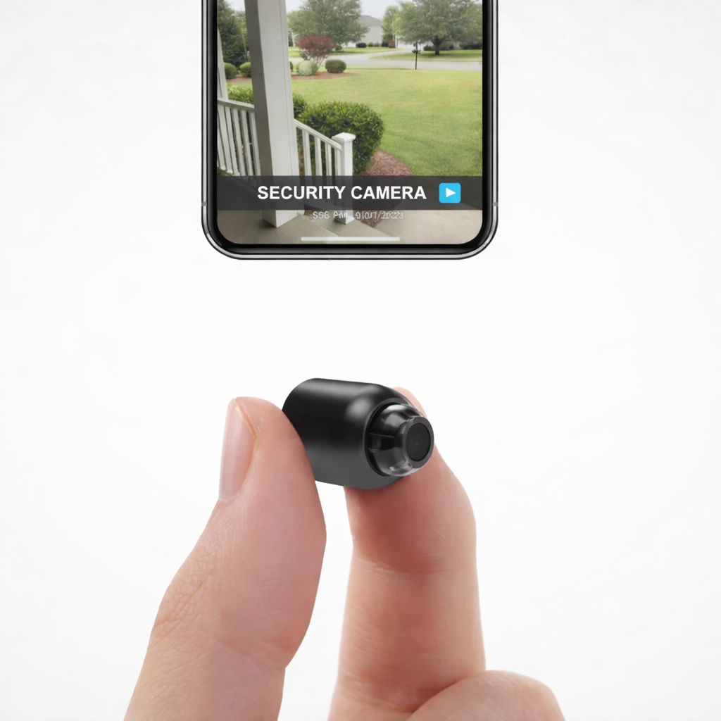 Compacte wifi beveiligingscamera met nachtzicht en 1080p full hd voor binnenshuis