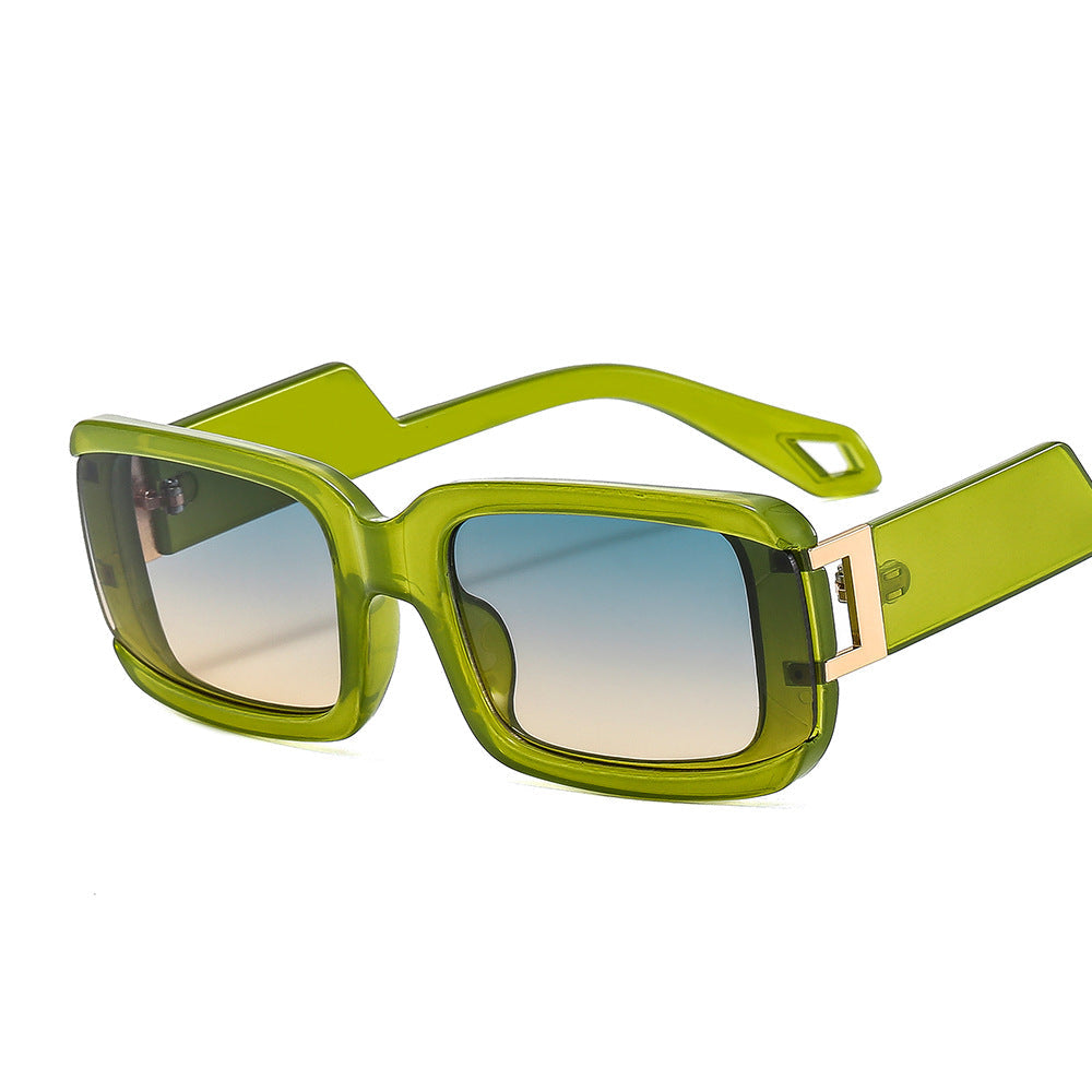 Dames Zonnebril Vierkant Design met Glazen Luxe Look