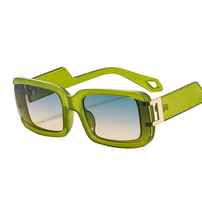 Dames Zonnebril Vierkant Design met Glazen Luxe Look