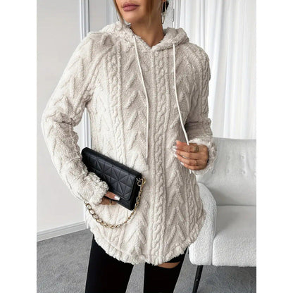Dames Hoodie Gebreid Met Structuur Trendy Look - StudioMarella