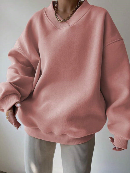 Dames Trui Geel V-Hals Elegante Stijl