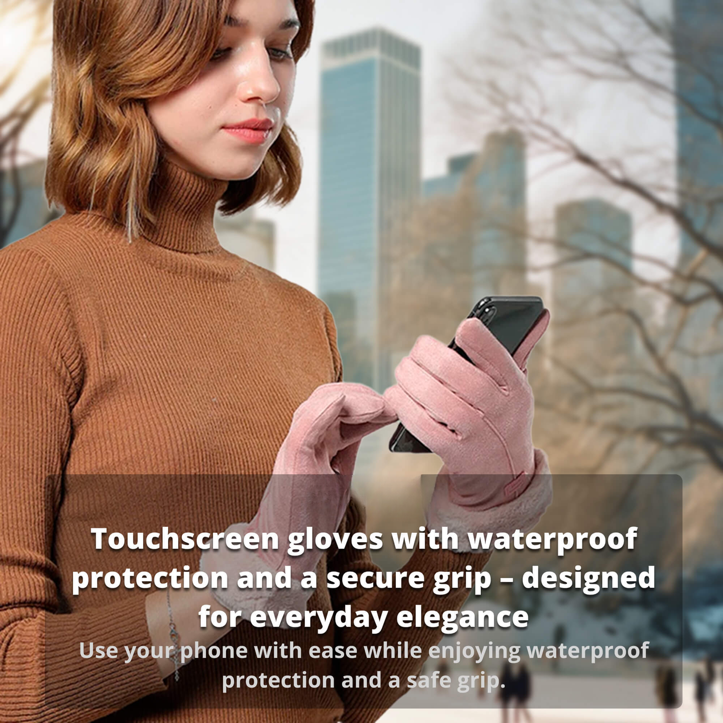 Verwarmde Handschoenen voor Dames — Thermische Waterafstotende Winterhandschoenen met Touchscreen — Oplaadbaar USB Design