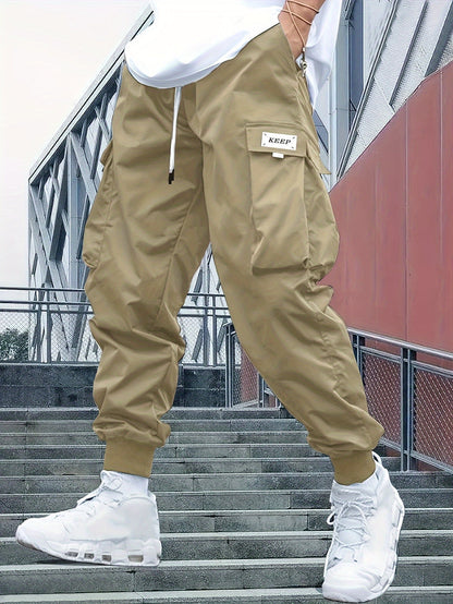 Heren Joggingbroek Cargo Met Veel Zakken en Cuffed Pijpen