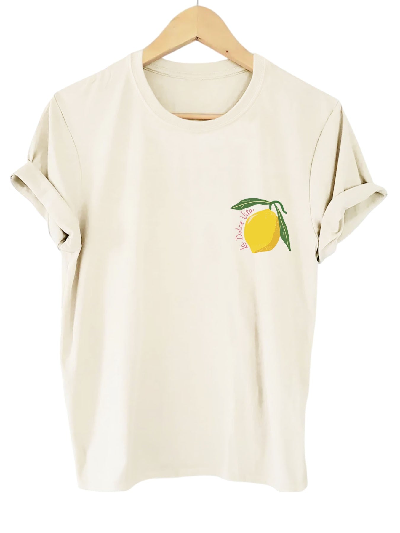 Dames Zomer Shirt Oranje met Citroen Motief