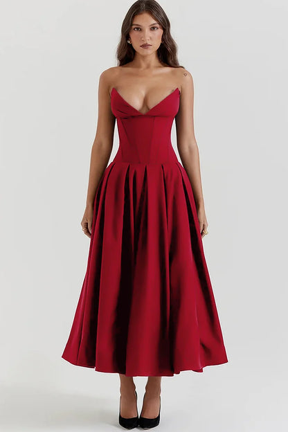 Elegante Strapless Jurk voor Vrouwelijke Schoonheid
