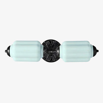 Eloise Vintage Scalloped Milk Glass Wall Sconce - Modern Accent Lighting for Bathroom and Bedroom