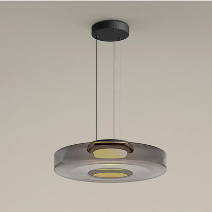 Hanglamp Glas Bauhaus Stijl LED 12W Rookgrijs Groen Amber 1-2-3 Lagen Woonkamer Keuken