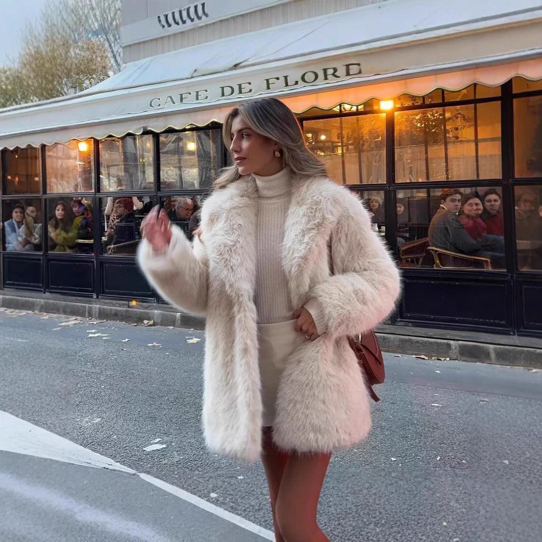 Dames Faux Fur Jas Stijlvol Luxe Warm en Elegante Look - StudioMarella