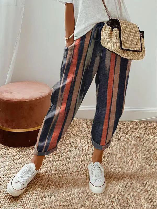 Dames Zomerbroek Wijd en Comfortabel met Elastische Band