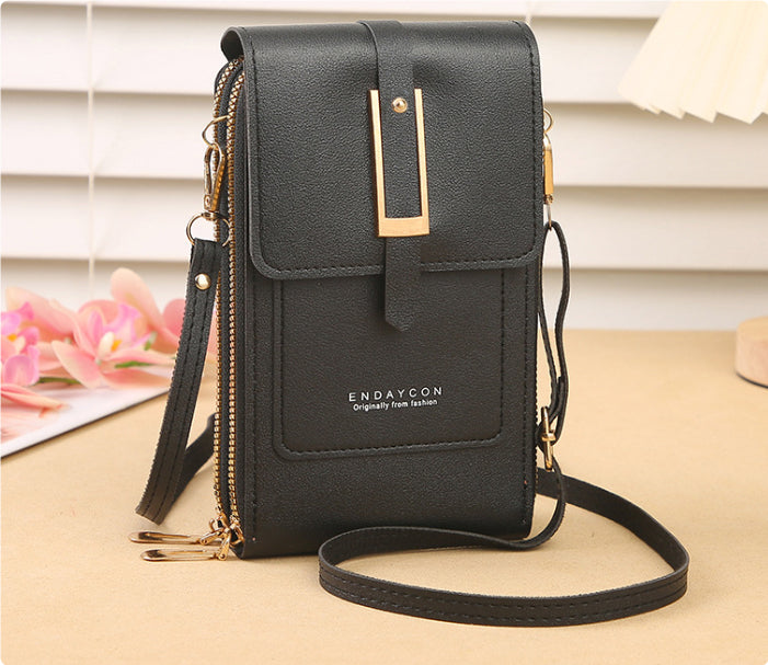 Dames Telefoontas Crossbody met Touchscreen Scherm en Bloemenvormig Ontwerp