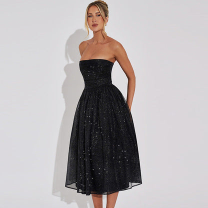 Midi-Jurk met Pailletten Chique en Elegante Vrouwenjurk