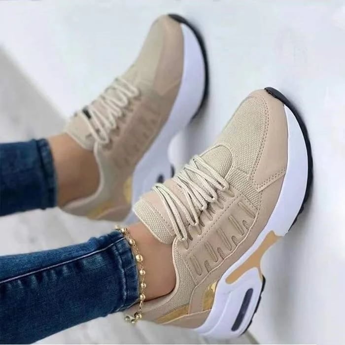 Dames Sneakers Sportief Dempende Zool Vetersluiting