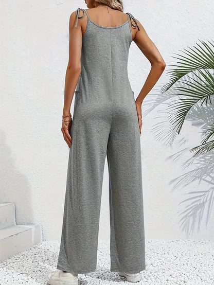 Jumpsuit Zomerjurk Gebreid Casual Korte Mouw