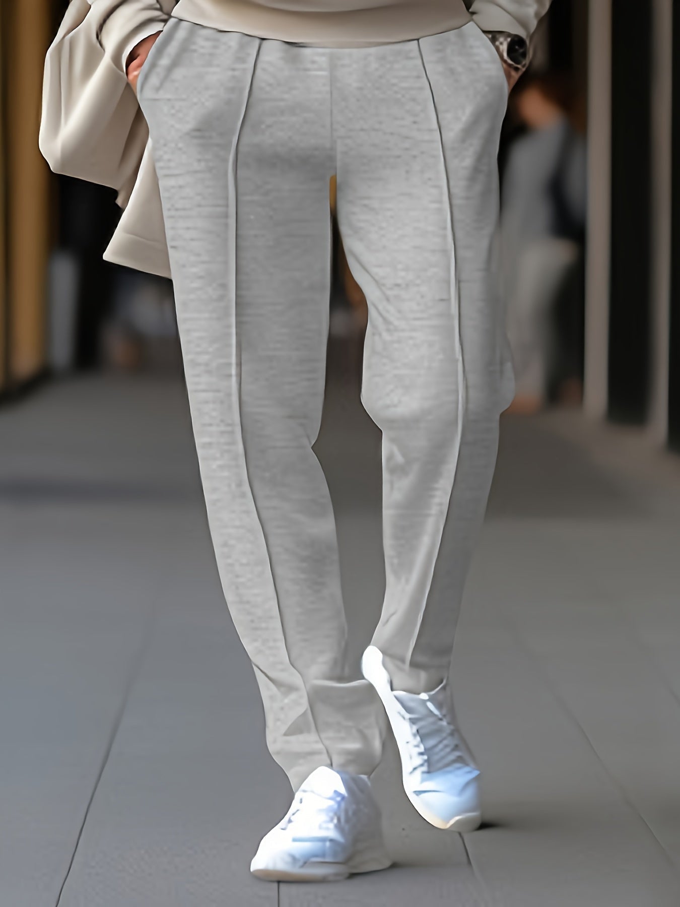 Heren Vrijetijdsbroek Comfortabel Elastisch Zwart Casual