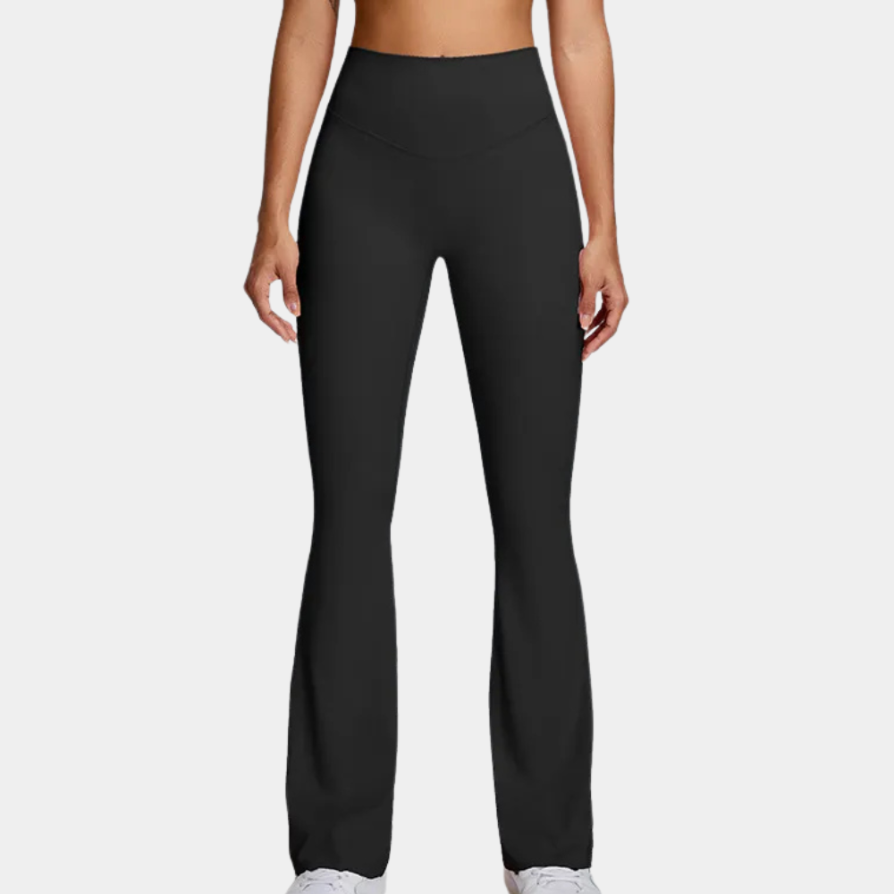 Dames Sportlegging Elastisch Flared Zijden Look