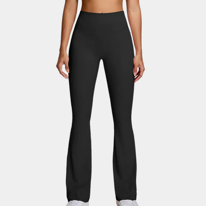 Dames Sportlegging Elastisch Flared Zijden Look