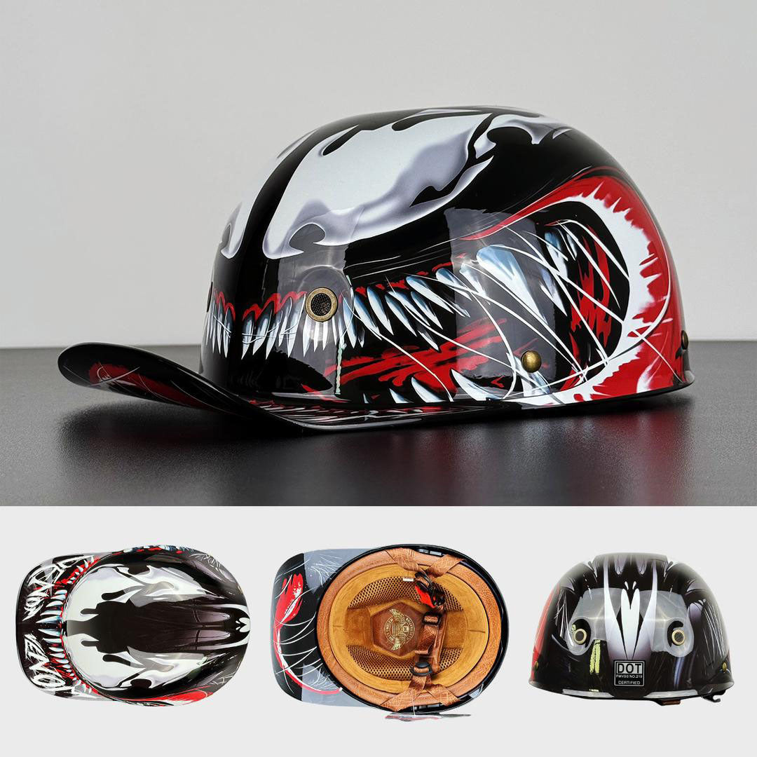 Motorhelm Halfopen Baseball Stijl DOT ECE Gecertificeerd Dagelijks Rijden Veiligheid Comfort Bescherming