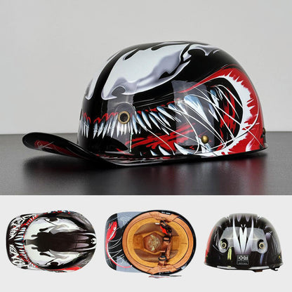 Motorhelm Halfopen Baseball Stijl DOT ECE Gecertificeerd Dagelijks Rijden Veiligheid Comfort Bescherming