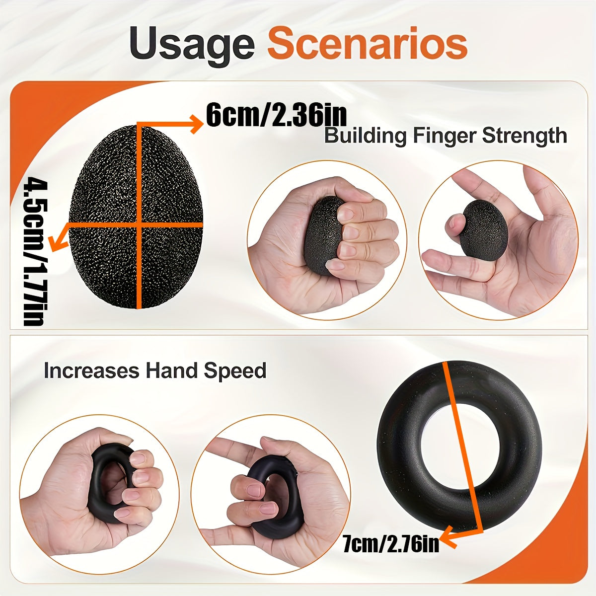 Handtrainer Set 5-in-1 voor Sterke Vingers en Onderarmen – Verstelbaar met Trainingsring en Kneedbal