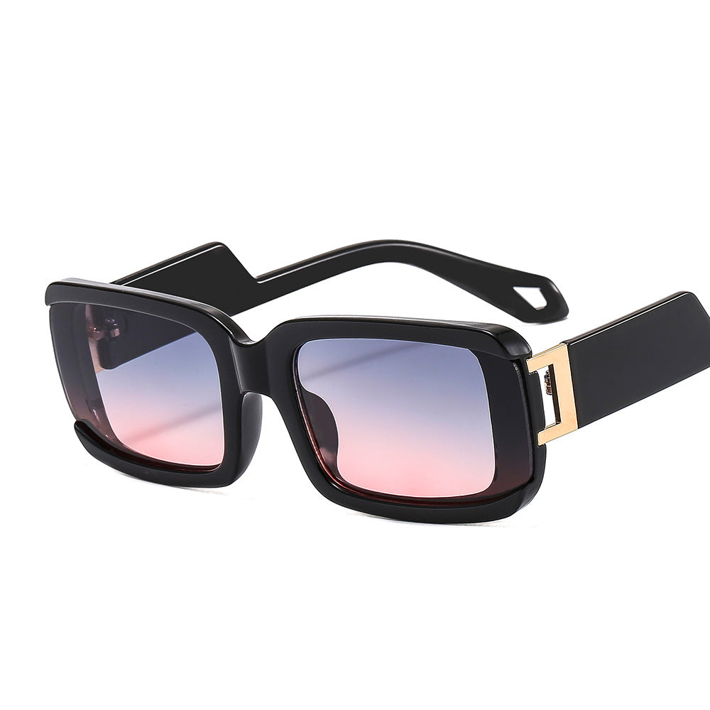 Dames Zonnebril Vierkant Design met Glazen Luxe Look
