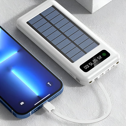 Draagbare Zonne-Energie Powerbank 20000mAh – Dual USB Opladen met LED Display voor Outdoor en Camping