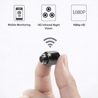 Compacte wifi beveiligingscamera met nachtzicht en 1080p full hd voor binnenshuis