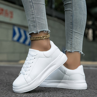 Wit Leren Dames Sneakers Comfortabel en Stijlvol