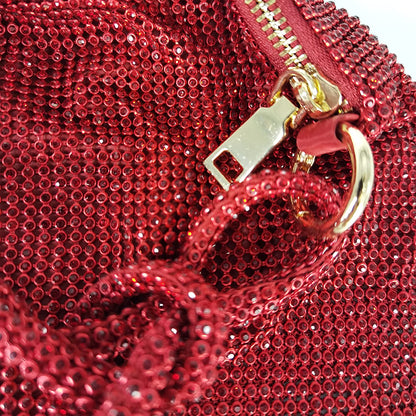 Luxe Schouder tas met Ketting Sluiting Glanzend Leer