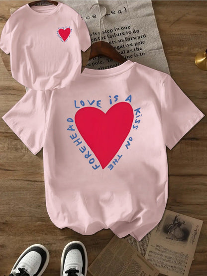 Dames T-shirt Katoen Regular Fit Met Print