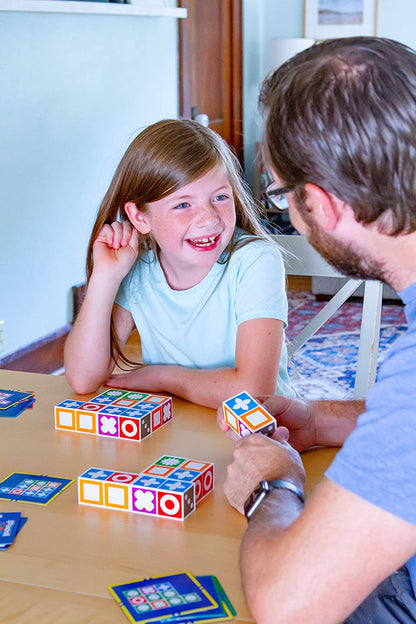 Houten Kleurenpuzzel voor Kinderen – Educatief Hersenspel met 20 Blokken en 60 Kaarten – Ontwikkel Hand-Oog Coördinatie, Logisch Denken en Patroonherkenning