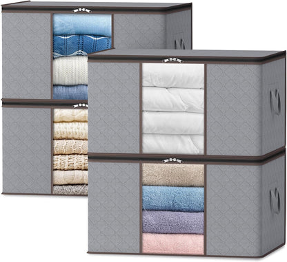 Opbergbox Met Venster Opvouwbaar 35-90L Kleding Opbergdoos Met Rits