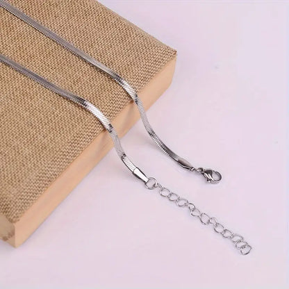 Goudkleurige Herringbone Ketting Simpele Chic Sieraden