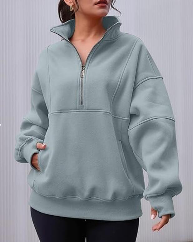 Dames Trui Oversized Warm met Kangoeroezak Comfortabel