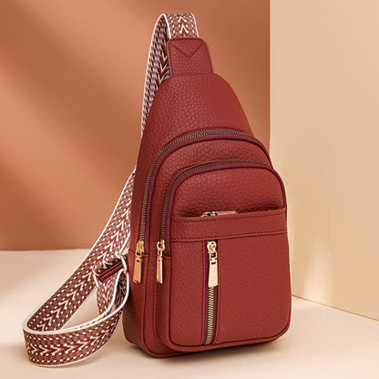Vintage Crossbody Schoudertas Leer met Vakken voor Vrije Tijd Sport Retro Dagelijks Gebruik Dames Handtas