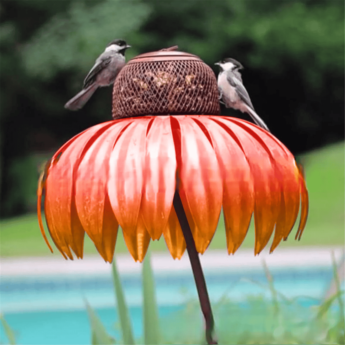 Decoratieve Vogelvoeder voor de Tuin – Metalen Vogelvoerhouder op Steker voor Buiten