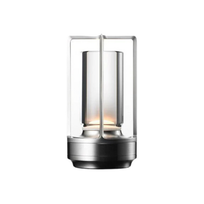 Elegante Tafellamp Kristalglas Dimbaar 3 Lichtinstellingen Oplaadbaar 18 Uur Batterij Draadloos 2600mAh Voor Woonkamer Slaapkamer Kantoor Buiten