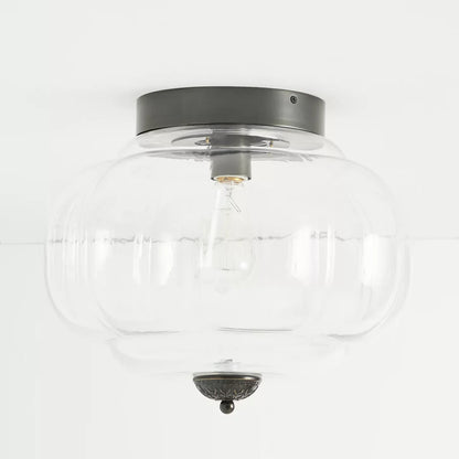 Vintage Semi-Plafondlamp Melkglas Pompoen Eloise E26 Retro Plafondverlichting Woonkamer