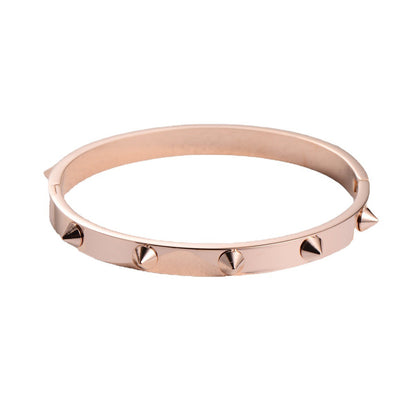 Dames Armband Zilver RVS met Studs Elegante Look
