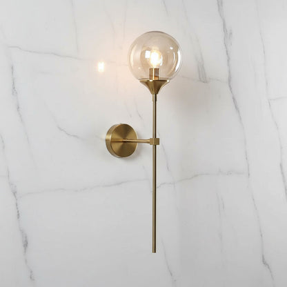 Moderne Wandlamp met Glazen Kap – Chroom of Gouden Afwerking – Scandinavische Stijl