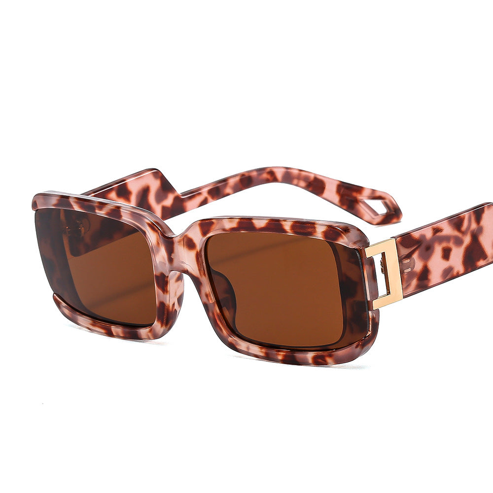 Dames Zonnebril Vierkant Design met Glazen Luxe Look