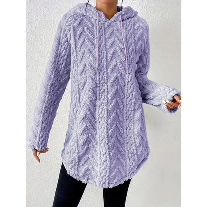 Dames Hoodie Gebreid Met Structuur Trendy Look
