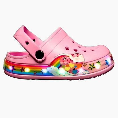 Verlichte Clogs voor Kinderen – Kleurrijke Instapschoenen met LED-Lichtjes – Ademend en Comfortabel voor Binnen en Buiten – Verstelbare Riempjes – Maat 24-33