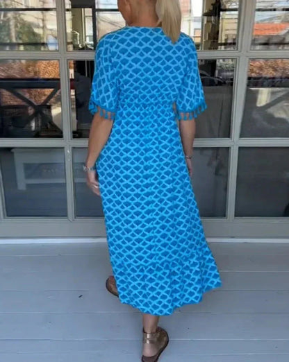 Elegante Jurk met Kleurrijk Design