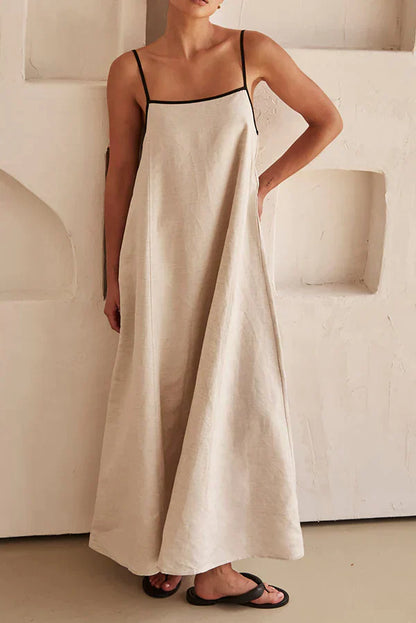Linnen Jurk Maxi Zomer Vrouwelijk Elegant Model - StudioMarella