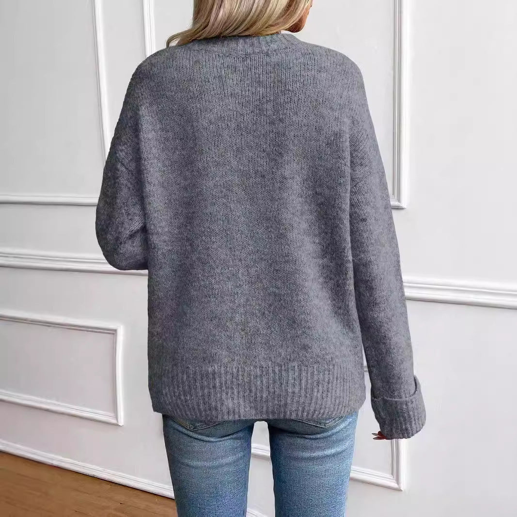 Dames Trui Gebreid Basic Elegante Stijl