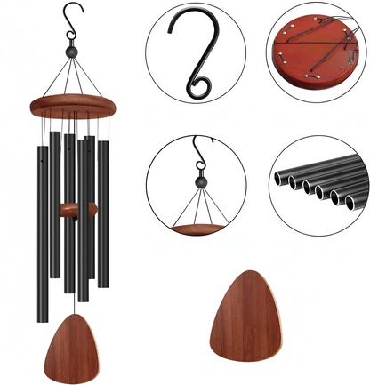 Metalen Windgong 68 cm – Rustgevende Klanken voor Tuin en Balkon