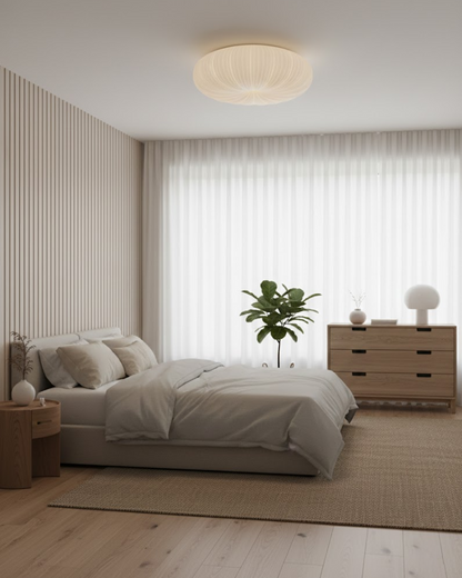 Moderne sculpturale plafondlamp met geïntegreerde LED – ronde design plafondverlichting in 23 40 en 50 cm